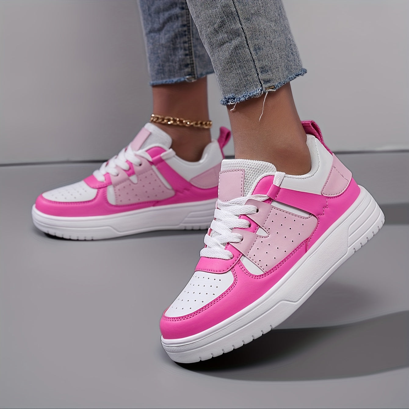 BS Orthopedisch Roze Sneakers - Anna