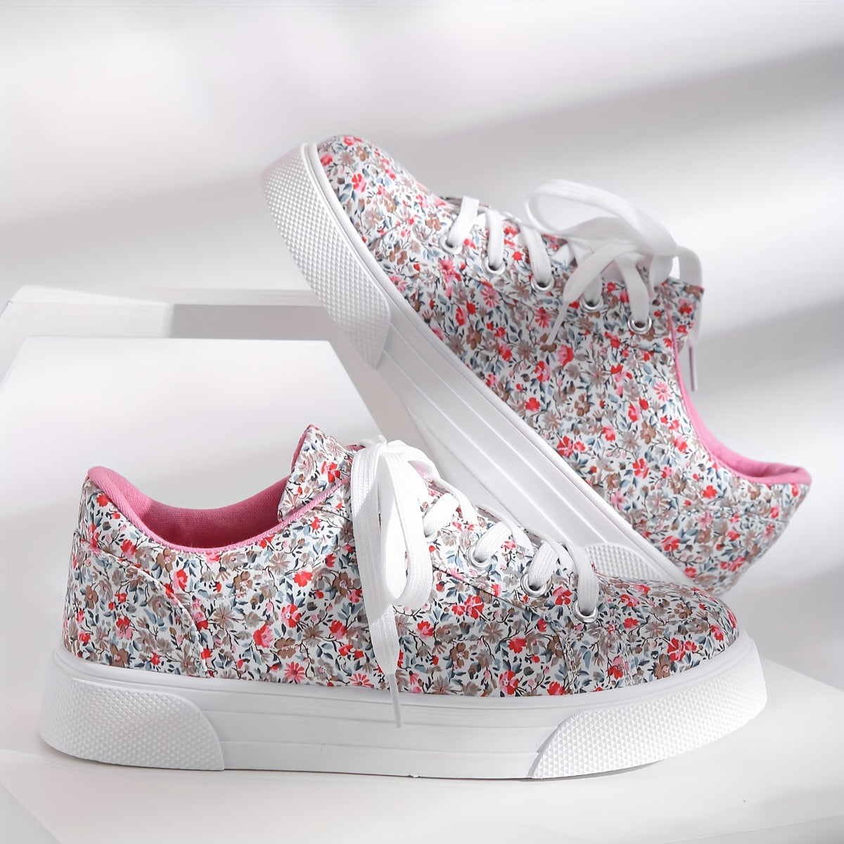 BS Orthopedische Bloemenprint Sneakers - Mia