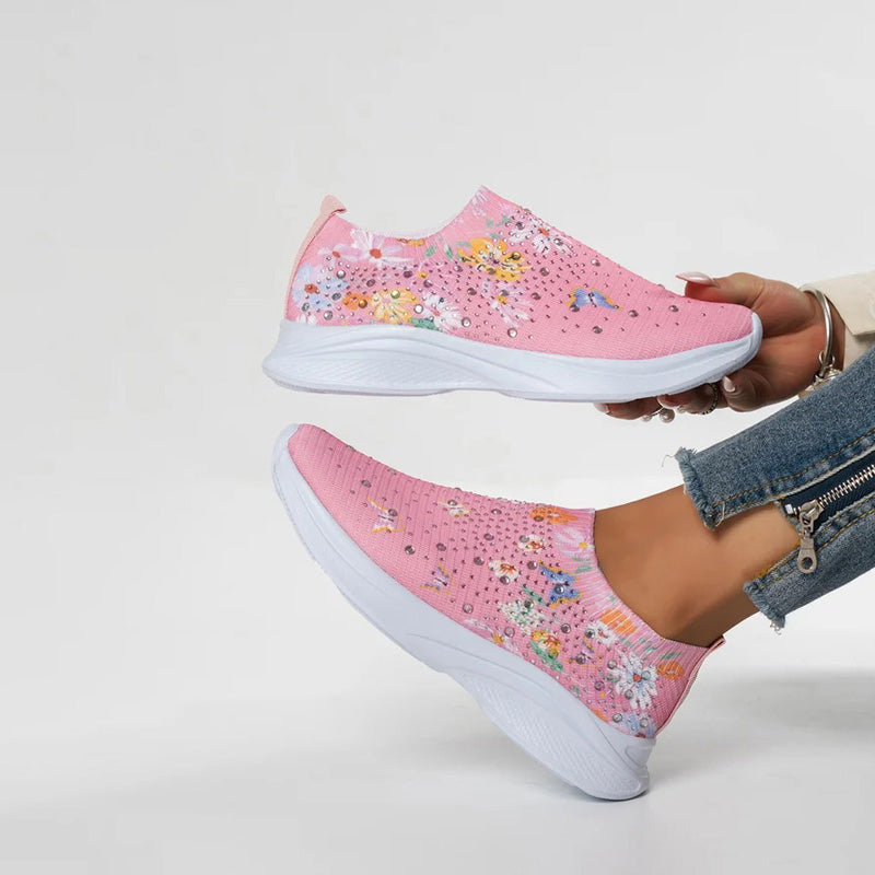 BS Slip-On | Comfortabele instap sneakers met vlinder print voor dames