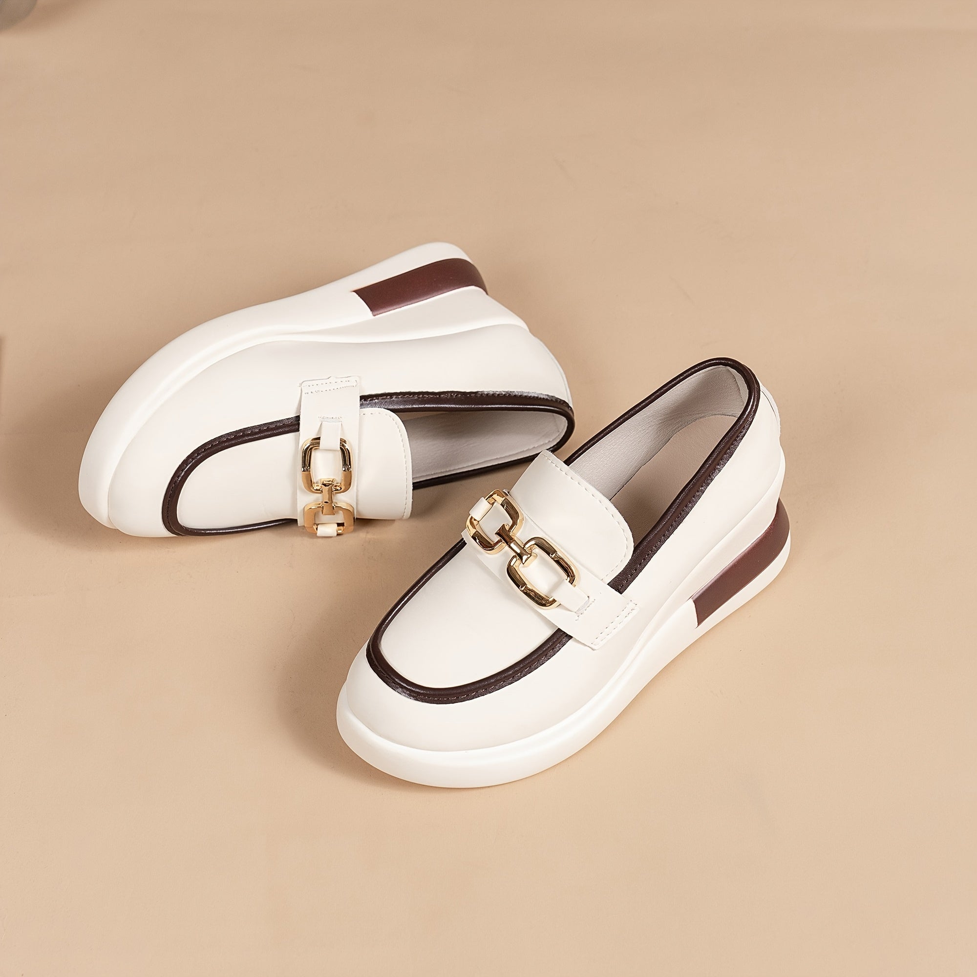 BS Orthopedische Beige Loafers met Gesp - Julia