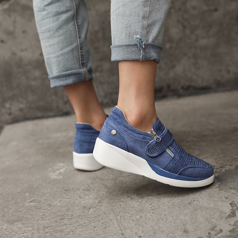 BS Eva - Orthopedische Blauwe Platform Sneakers