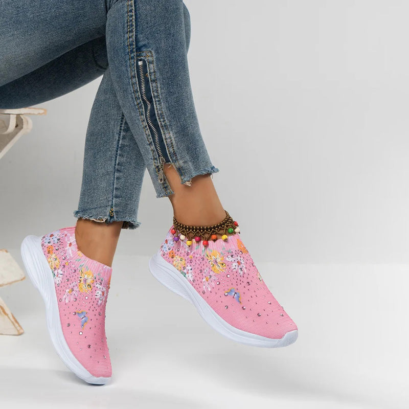 BS Slip-On | Comfortabele instap sneakers met vlinder print voor dames