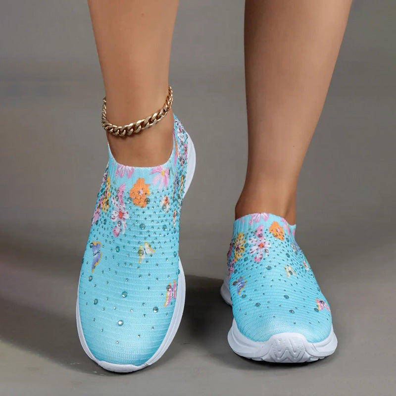 BS Slip-On | Comfortabele instap sneakers met vlinder print voor dames