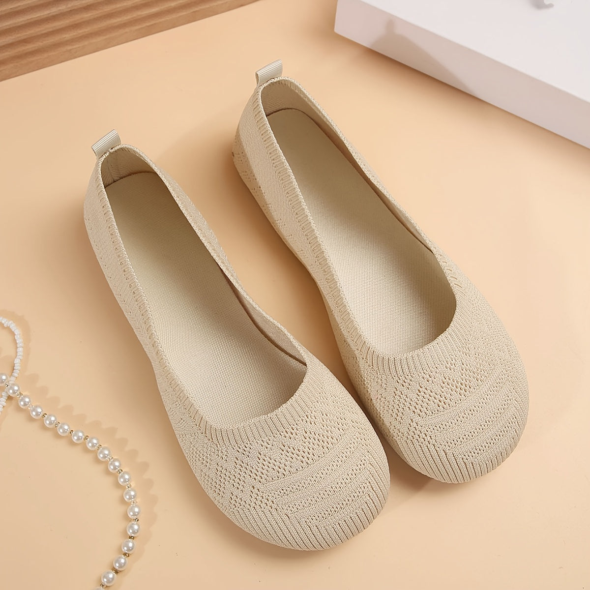 BS Orthopedische Beige Ballerina's - Clara