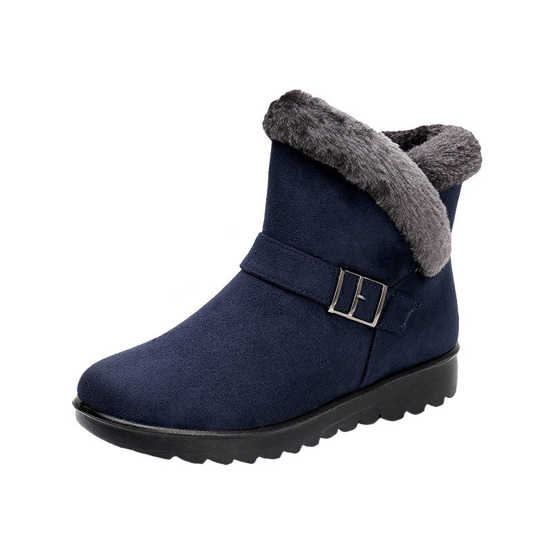 BS Comfy Laars | Half hoge winterlaars met voering en gesp voor vrouwen