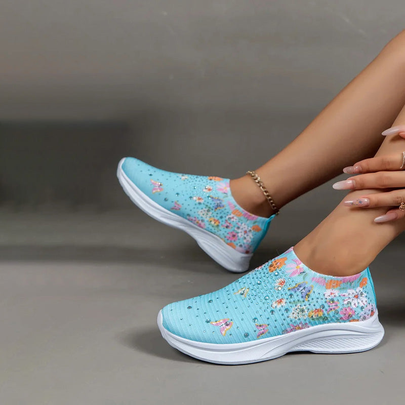 BS Slip-On | Comfortabele instap sneakers met vlinder print voor dames