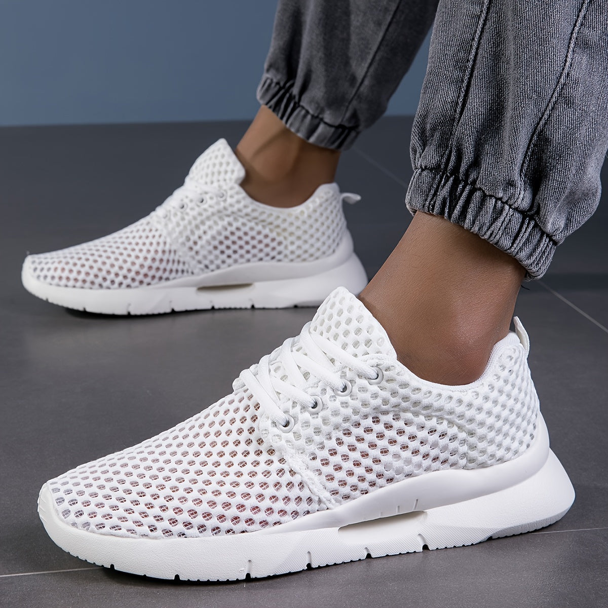 BS Orthopedische Ademende Witte Sneakers - Lucas