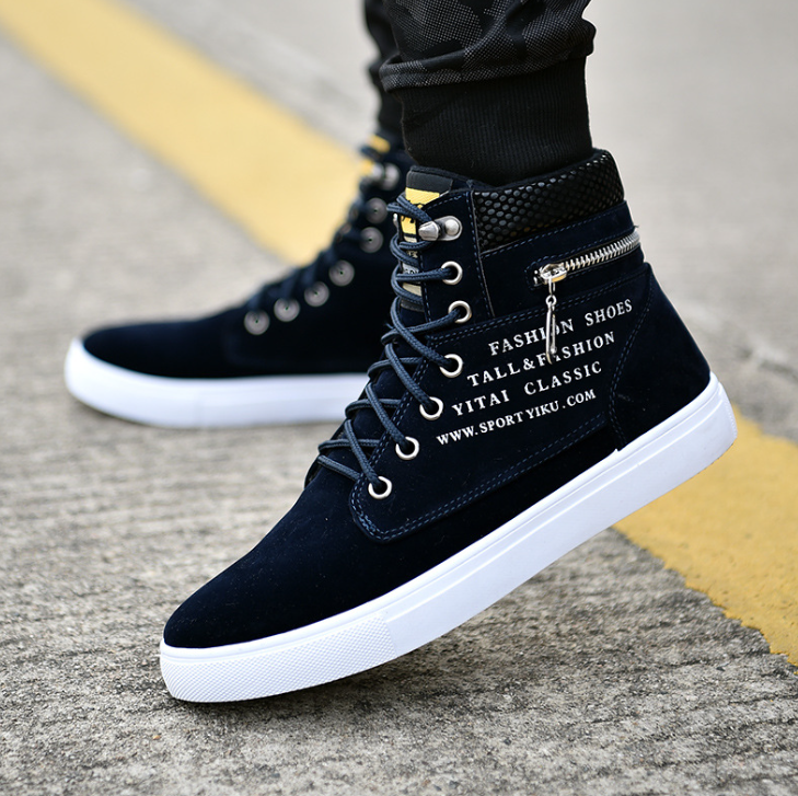 BS Casual Sneakers | Moderne hoge sneakers met rits detail voor heren