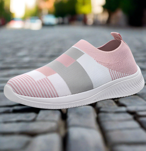 BS Comfort Slide | Orthopedische sok sneaker voor dames met color block detail