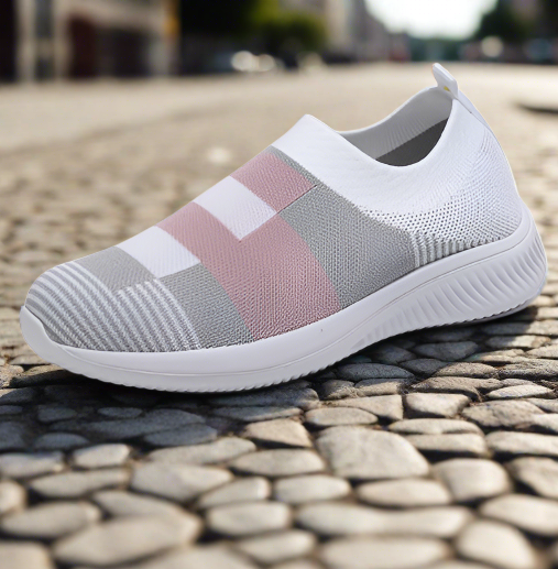 BS Comfort Slide | Orthopedische sok sneaker voor dames met color block detail