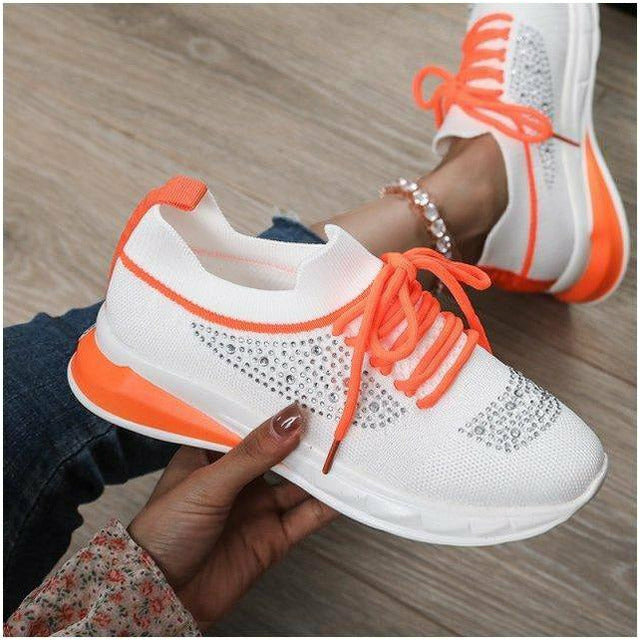 BS Bling Mesh | Luxe mesh sneakers met veters en strass details voor dames