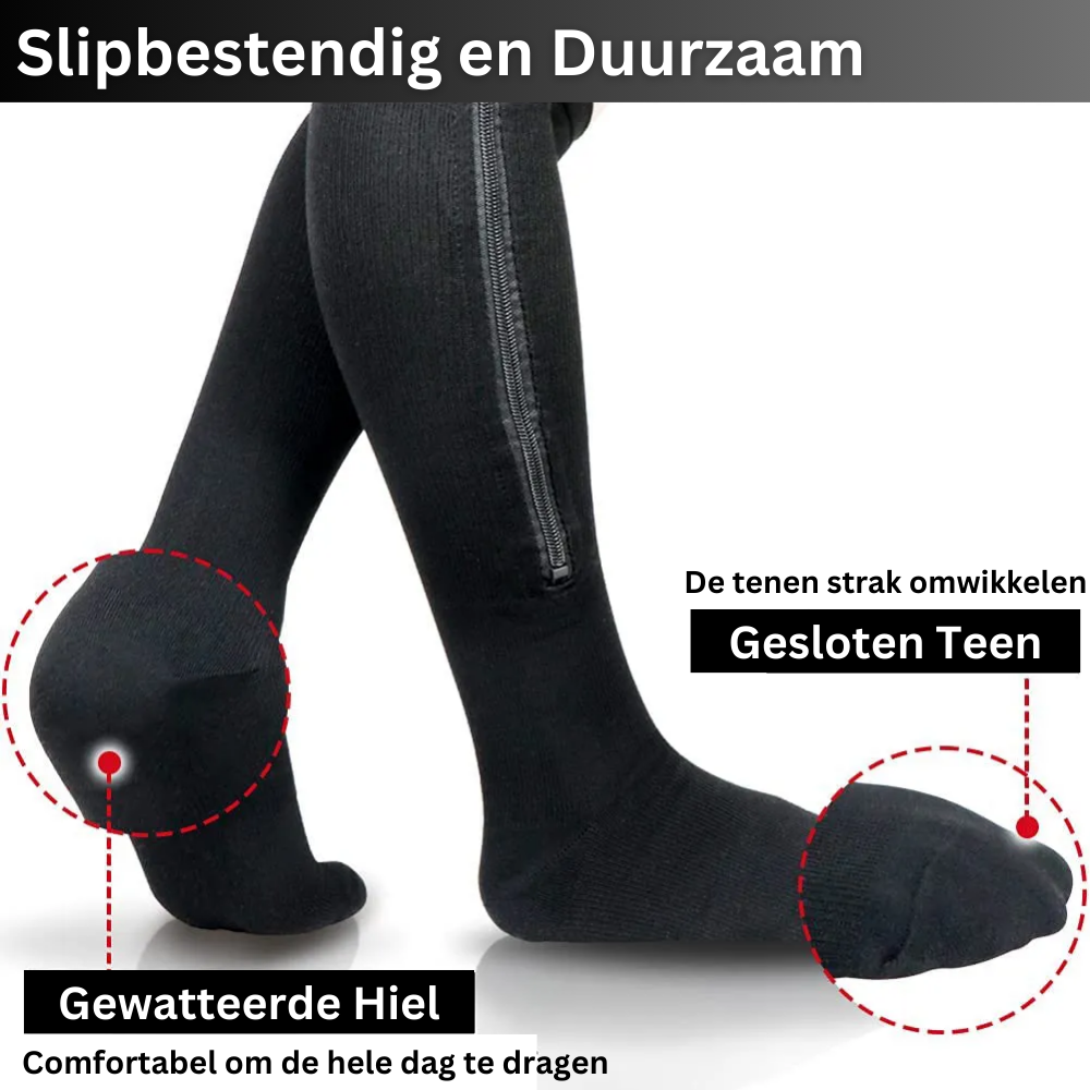 BS Compressiekousen 2.0 Met Rits | Verbeterd Comfort